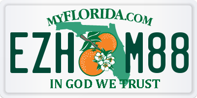 FL license plate EZHM88