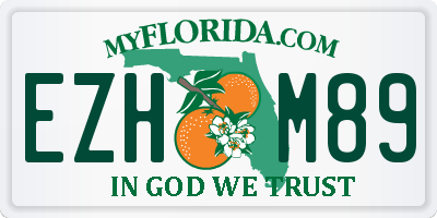 FL license plate EZHM89