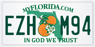 FL license plate EZHM94