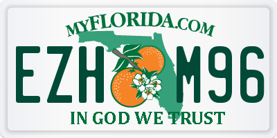 FL license plate EZHM96
