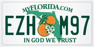 FL license plate EZHM97