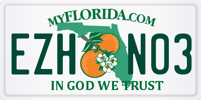 FL license plate EZHN03