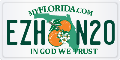 FL license plate EZHN20