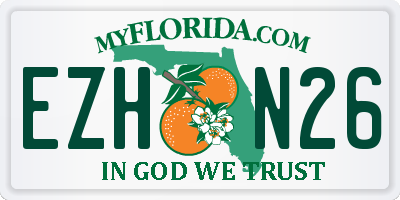 FL license plate EZHN26