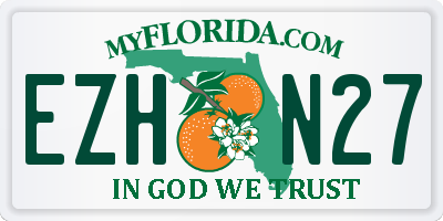 FL license plate EZHN27