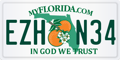 FL license plate EZHN34
