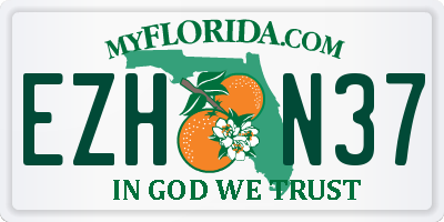 FL license plate EZHN37