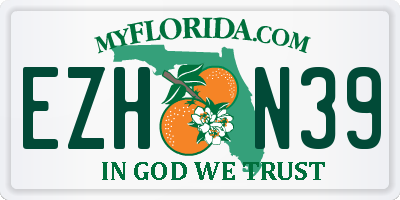 FL license plate EZHN39