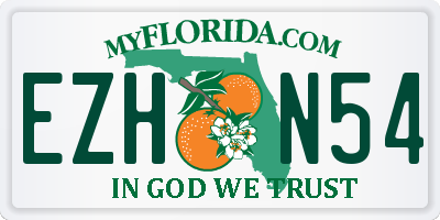 FL license plate EZHN54
