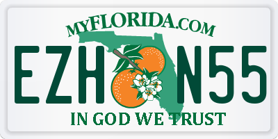 FL license plate EZHN55
