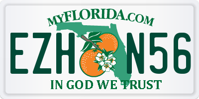FL license plate EZHN56