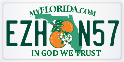 FL license plate EZHN57