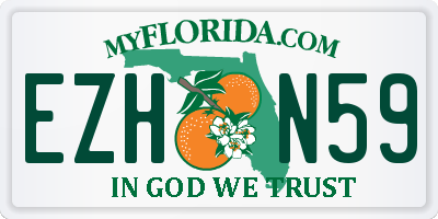FL license plate EZHN59