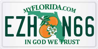 FL license plate EZHN66