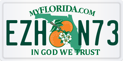 FL license plate EZHN73