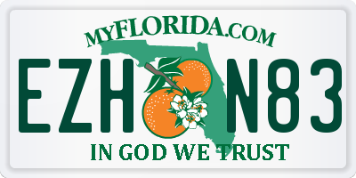 FL license plate EZHN83