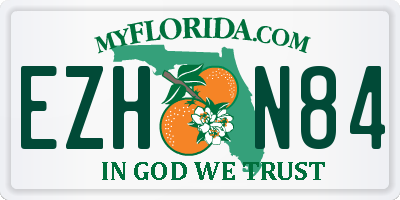 FL license plate EZHN84