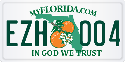 FL license plate EZHO04