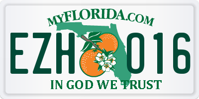 FL license plate EZHO16