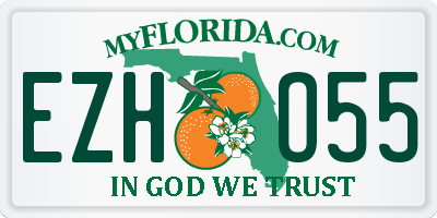 FL license plate EZHO55