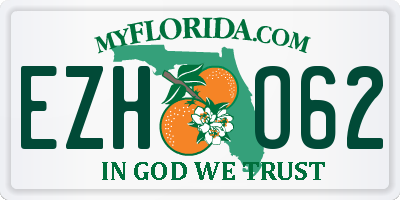 FL license plate EZHO62