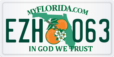 FL license plate EZHO63