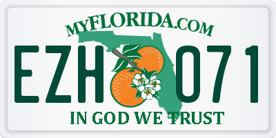 FL license plate EZHO71