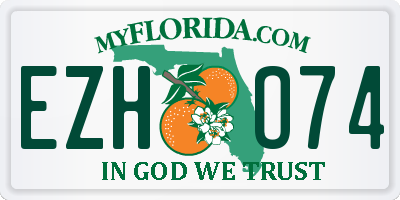 FL license plate EZHO74