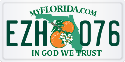 FL license plate EZHO76