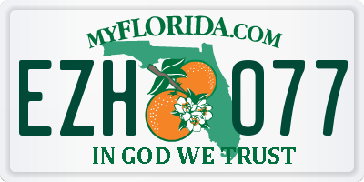 FL license plate EZHO77