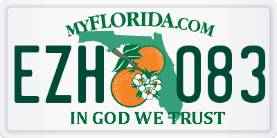 FL license plate EZHO83