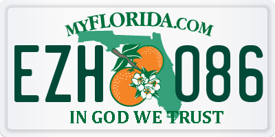 FL license plate EZHO86