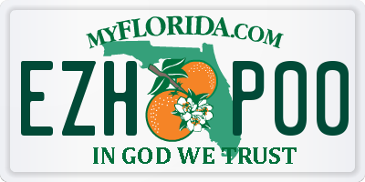 FL license plate EZHP00