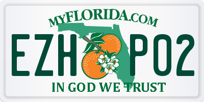 FL license plate EZHP02