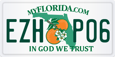 FL license plate EZHP06