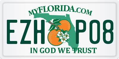FL license plate EZHP08