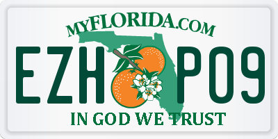 FL license plate EZHP09