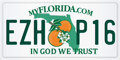 FL license plate EZHP16