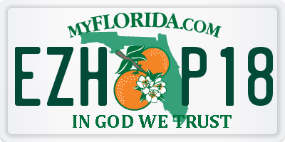 FL license plate EZHP18
