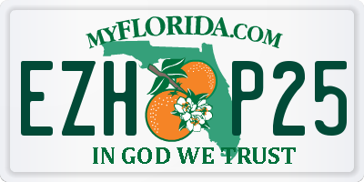 FL license plate EZHP25