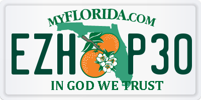 FL license plate EZHP30