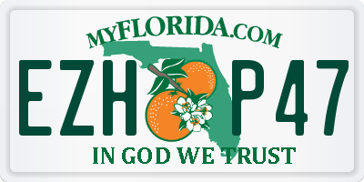 FL license plate EZHP47