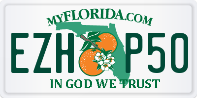 FL license plate EZHP50