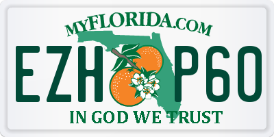 FL license plate EZHP60