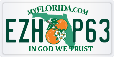 FL license plate EZHP63