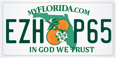 FL license plate EZHP65