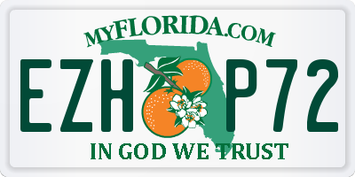 FL license plate EZHP72