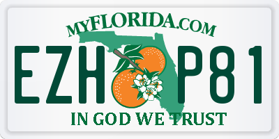 FL license plate EZHP81