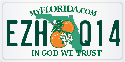 FL license plate EZHQ14