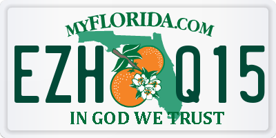 FL license plate EZHQ15
